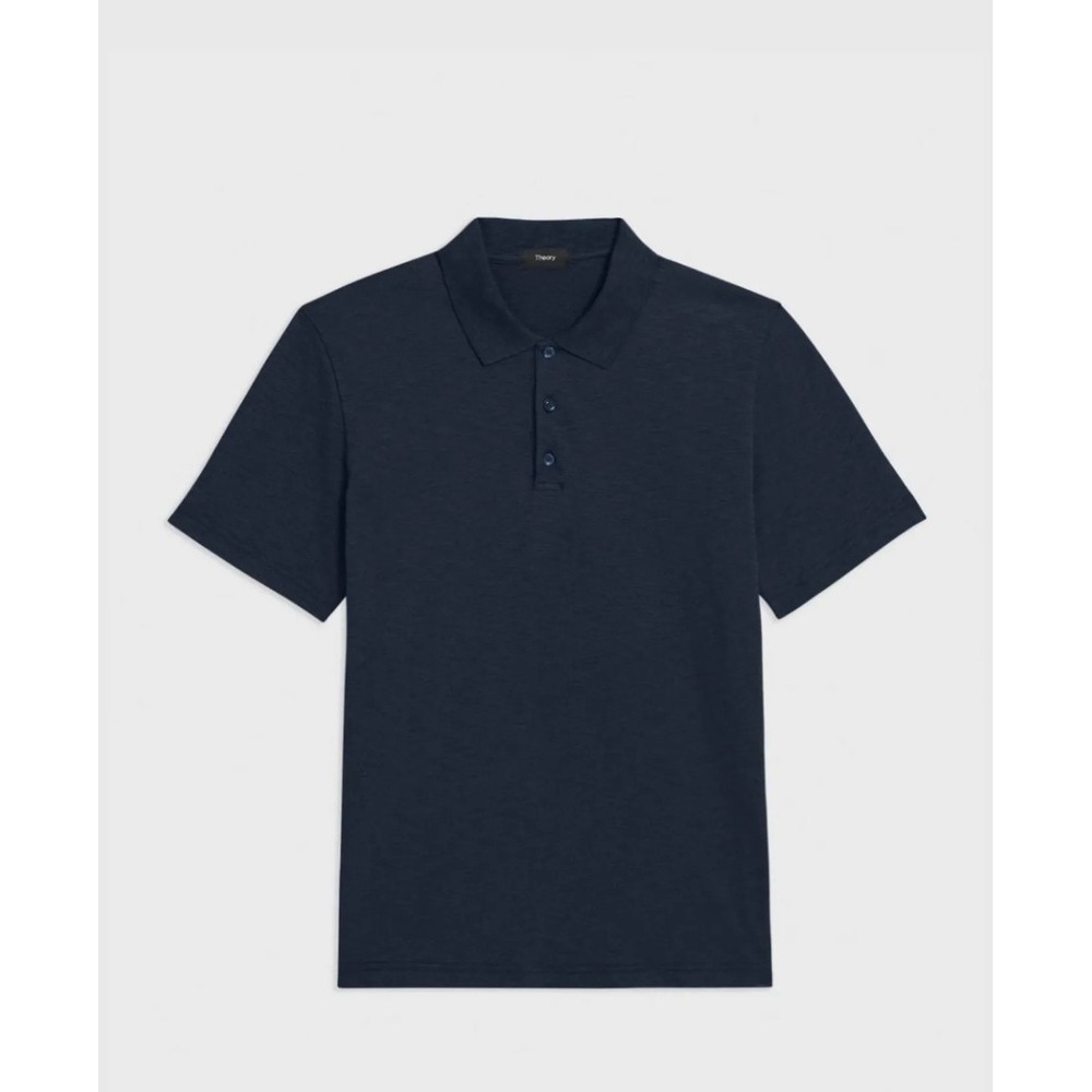 Theory Men's Bron C Eclipse Pima Cotton Short-Sleeved Polo Navy Sz XL NEW! $115